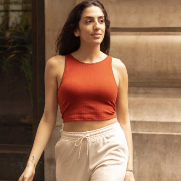 Uniqlo Ribbed Cropped Bra Top - Picture 2 of 3